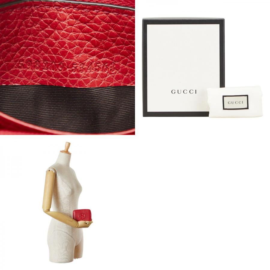 グッチ ソーホー インターロッキングG 二つ折り財布 小銭入れ 598209 レッド レザー レディース GUCCI 【中古】 GUCCI（グッチ） ソーホー インターロッキングG 二つ折り財布 小銭入れ