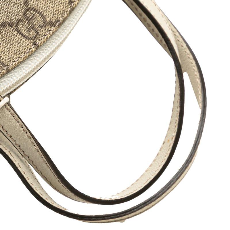 【美品】グッチ 2way ハンドバッグ GGスプリーム ロゴプレート ベージュ GUCCI（グッチ） 2Wayバッグ ハンドバッグ GGスプリームキャンバス