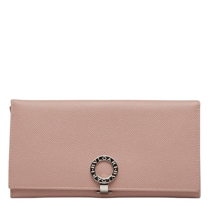 ブルガリ BVLGARI 薄ピンク色 ダブルホック 長財布　 BVLGARI（ブルガリ） ブルガリブルガリ 長財布 ピンク レザー