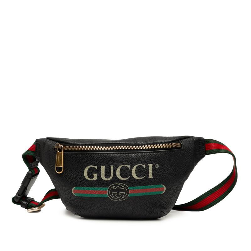 グッチ シェリーライン ボディバッグ ウエストバッグ 527792 ブラック レザー メンズ GUCCI 【中古】 GUCCI（グッチ） シェリーライン ボディバッグ ウエストバッグ 527792