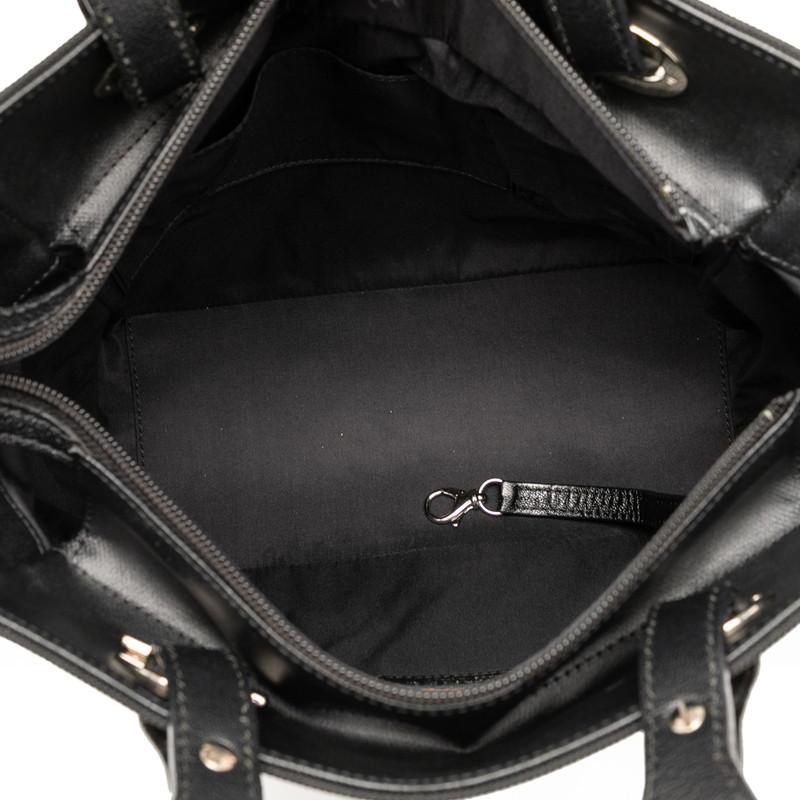 シャネル パリビアリッツトートPM トートバッグ ショルダーバッグ ブラック レザー コーティングキャンバス レディース CHANEL 【中古】 CHANEL（シャネル） パリビアリッツトートPM トートバッグ ブラック