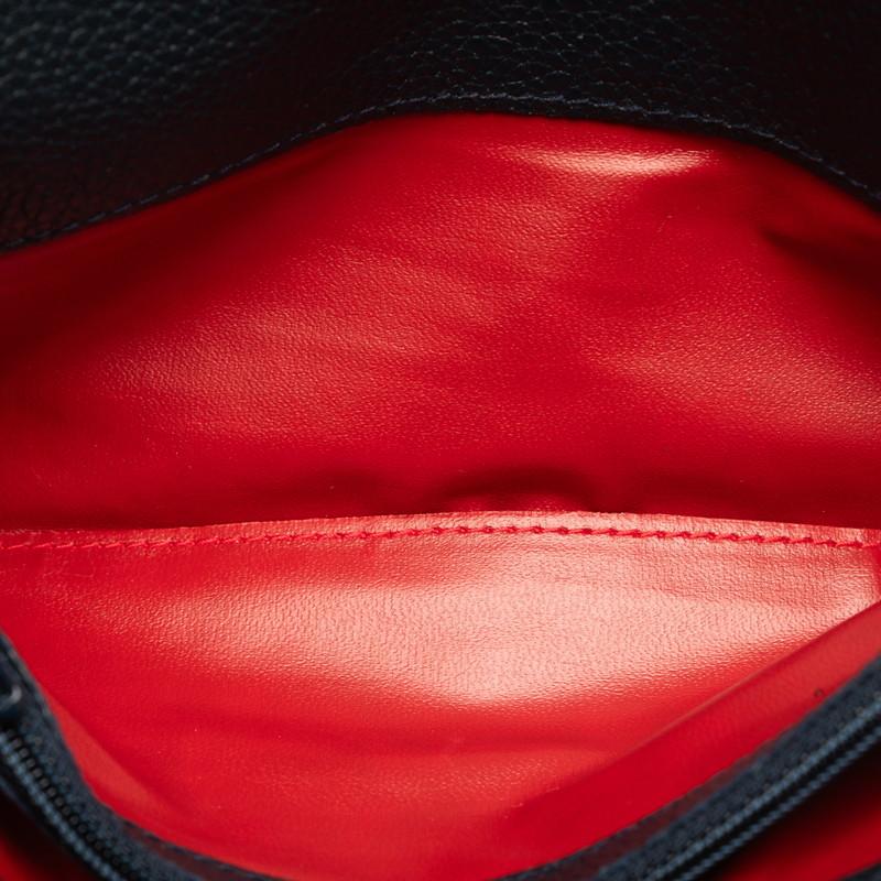 CELINE（セリーヌ） サークル ロゴ 長財布 ネイビー レザー レディース