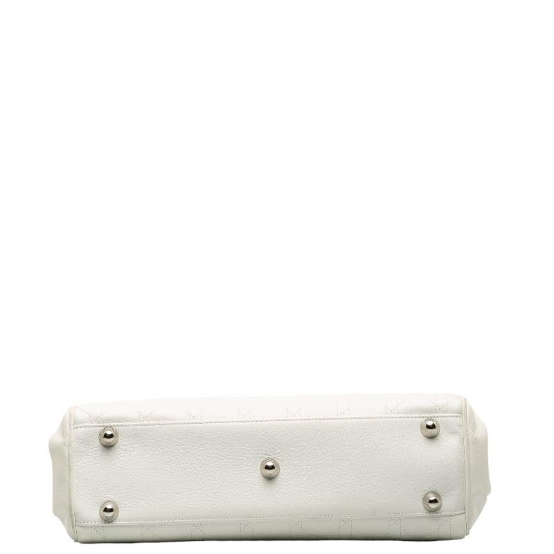 ディオール カナージュ トートバッグ ハンドバッグ ホワイト レザー