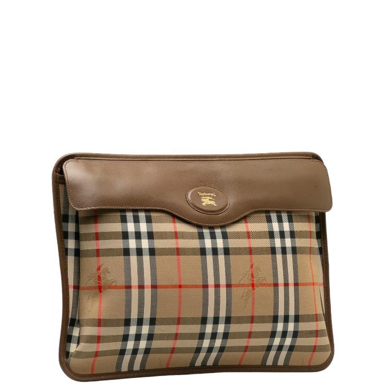 美品 BURBERRY バーバリー クラッチバッグ ノバチェック シャドーホース BURBERRY（バーバリー） ノバチェック シャドーホース クラッチバッグ
