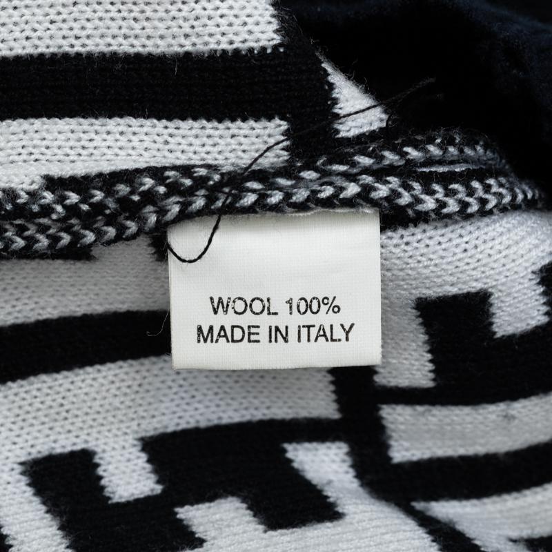 FENDI フェンディ ズッカ セーター ニット ブラック ホワイト FENDI フェンディ ズッカ セーター ニット ブラック ホワイト