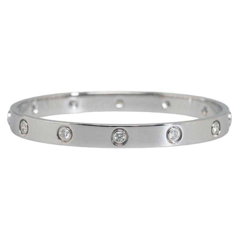 Cartier カルティエ ラブブレス 10P フルダイヤ LOVE ブレスレット 
