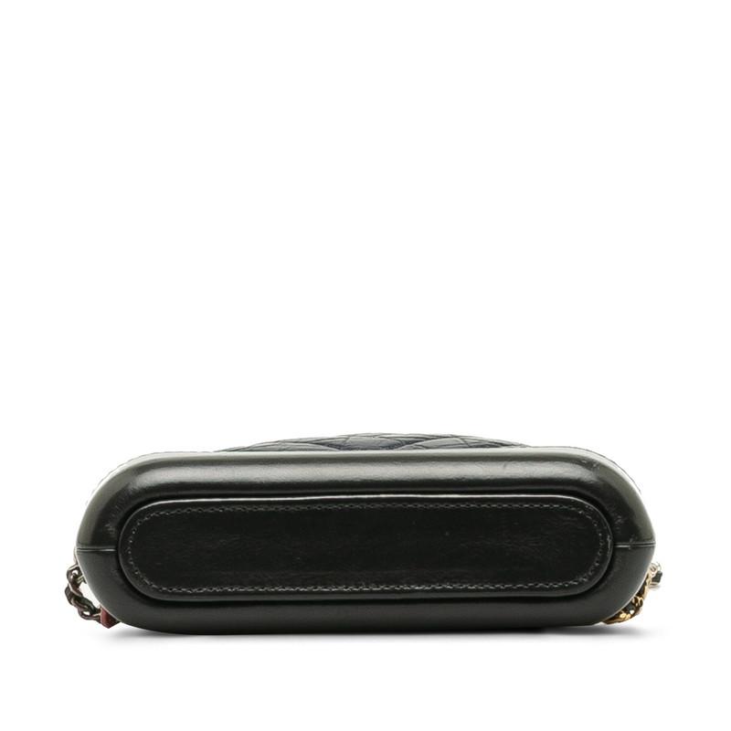 シャネル ガブリエル キルティング チェーン ウォレット ミニ ショルダーバッグ ネイビー レザー レディース CHANEL 【中古】_3