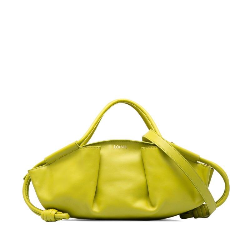 ロエベ パセオバッグ ハンドバッグ ショルダーバッグ 2WAY グリーン レザー レディース LOEWE 【中古】_1
