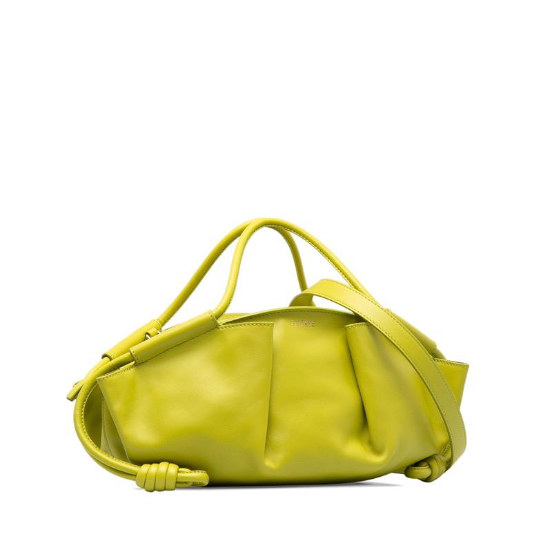ロエベ パセオバッグ ハンドバッグ ショルダーバッグ 2WAY グリーン レザー レディース LOEWE 【中古】_2