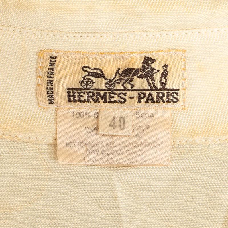 HERMES エルメス マルジェラ期 H刺繍 馬車ロゴ 長袖シャツ HERMES エルメス マルジェラ期 H刺繍 馬車ロゴ 長袖シャツ