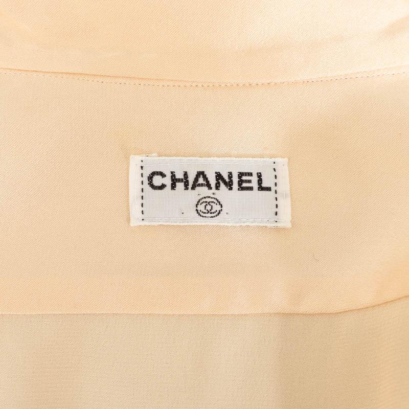 CHANEL シャネル ココマーク 刺繍 ブラウス 長袖シャツ ベージュ CHANEL シャネル ココマーク 刺繍 ブラウス 長袖シャツ ベージュ