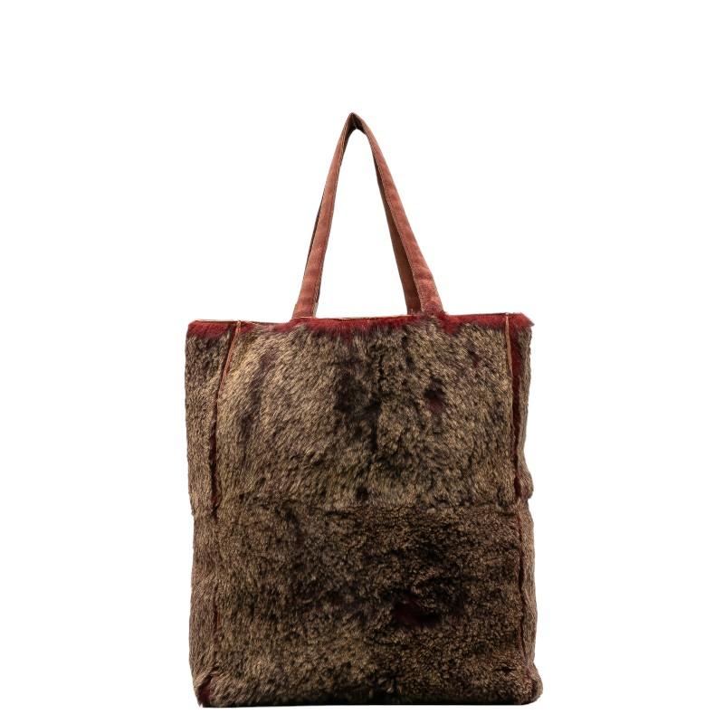 シャネル ココマーク ラパン トートバッグ ショルダーバッグ ブラウン  