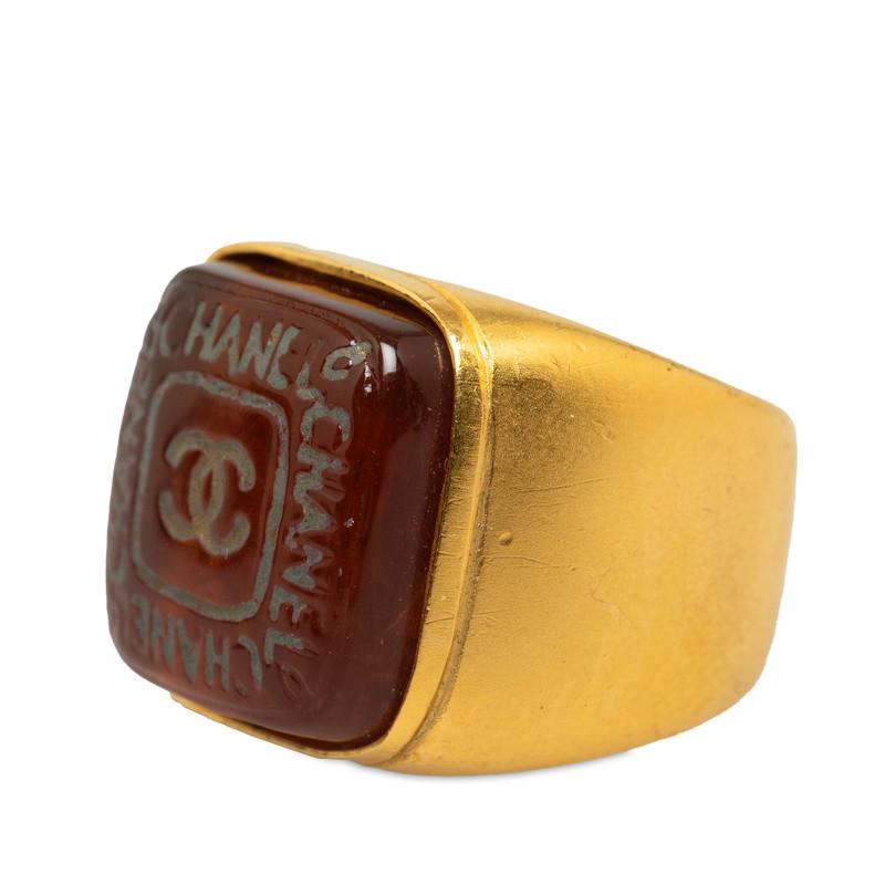 CHANEL シャネル ヴィンテージ ココマーク スクエアリング 指輪 CHANEL シャネル ヴィンテージ ココマーク スクエアリング 指輪