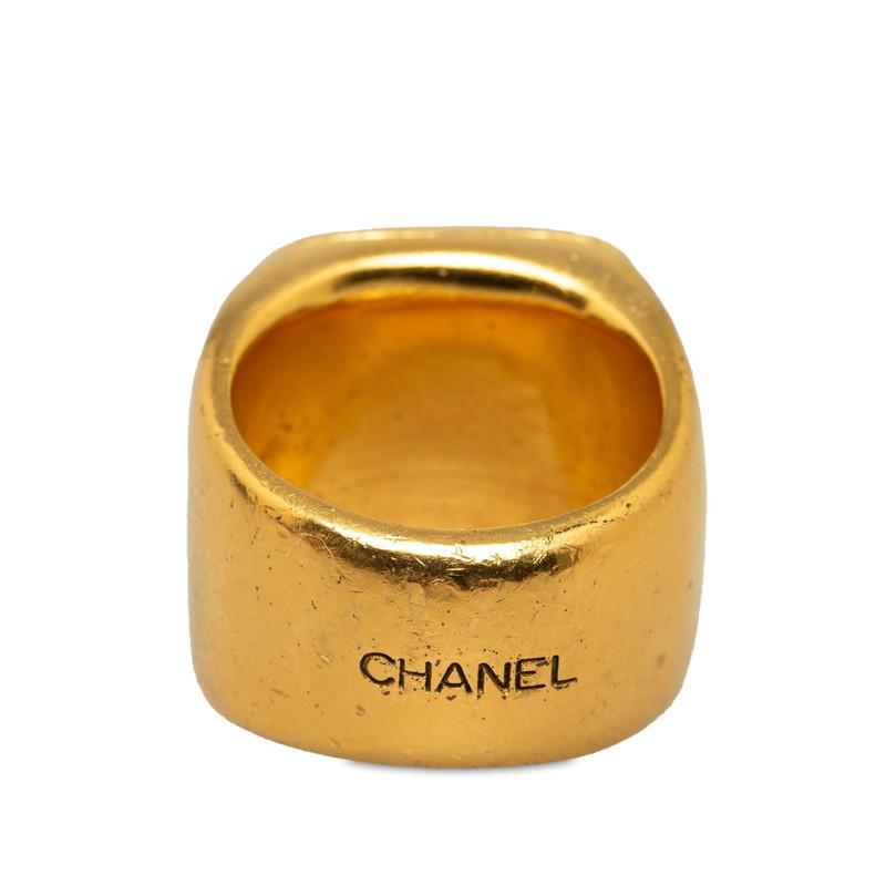 CHANEL シャネル ヴィンテージ ココマーク スクエアリング 指輪 CHANEL シャネル ヴィンテージ ココマーク スクエアリング 指輪