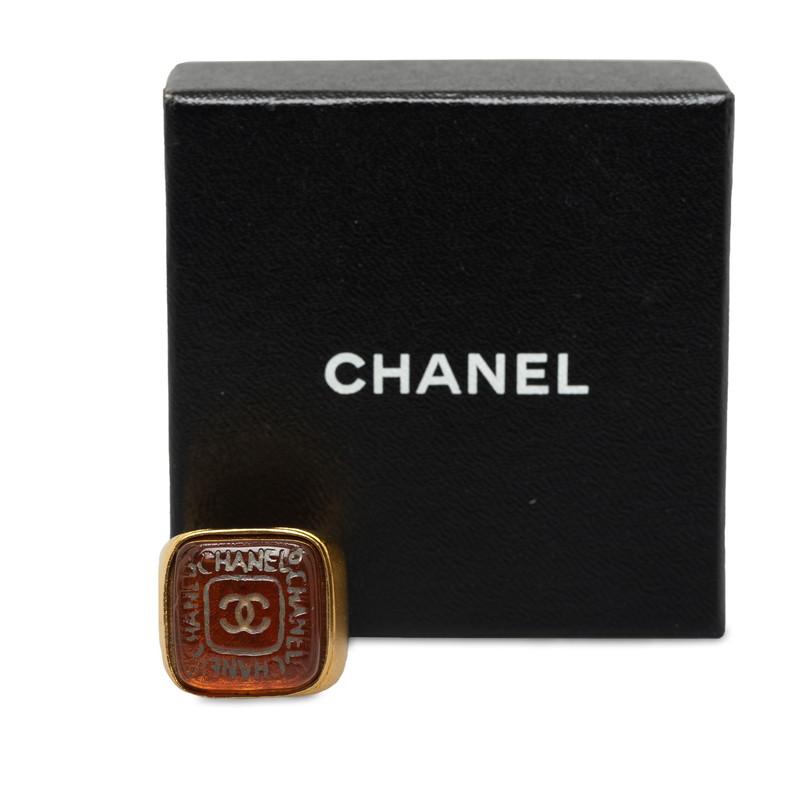 CHANEL シャネル ヴィンテージ ココマーク スクエアリング 指輪 CHANEL シャネル ヴィンテージ ココマーク スクエアリング 指輪