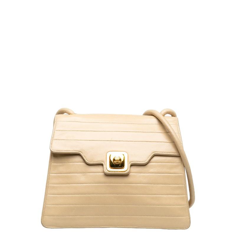 CHANEL シャネル ココマーク 斜め掛け ショルダーバッグ ベージュ  