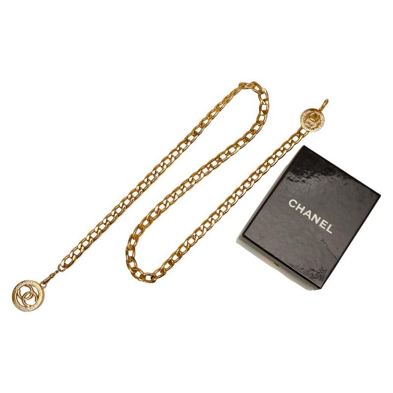 CHANEL シャネル ヴィンテージ ココマーク チェーン ベルト ゴールド 