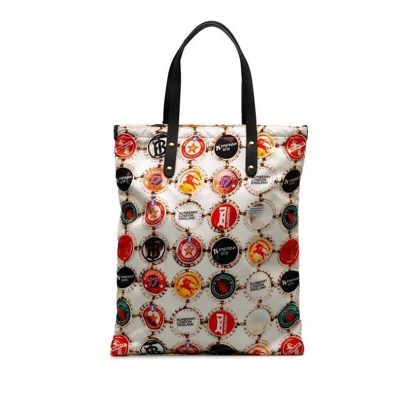 BURBERRY バーバリー ボトルキャップ 瓶蓋 ロゴ ハンドバッグ トート 