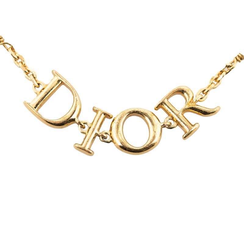 Dior ゴールドブレスレット パール付き ディオール ロゴ フェイクパール ブレスレット ゴールド メッキ