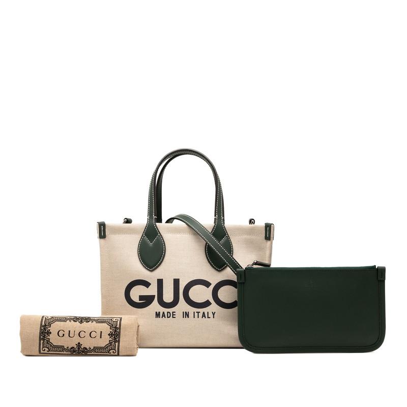 GUCCI（グッチ） ロゴプリント ミニトートバッグ ショルダーバッグ