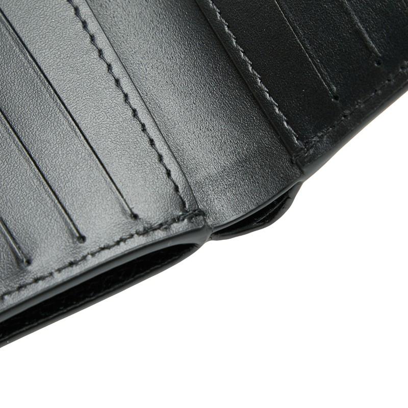 マルタンマルジェラ 4ステッチ 二つ折り財布 ブラック レザー レディース MARTIN MARGIELA 【中古】 マルタンマルジェラ 4ステッチ 二つ折り財布 ブラック レザー