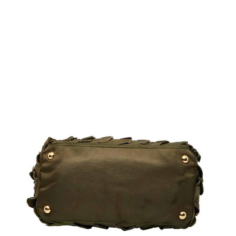 PRADA（プラダ） フリル ハンドバッグ トートバッグ BN1728 カーキ