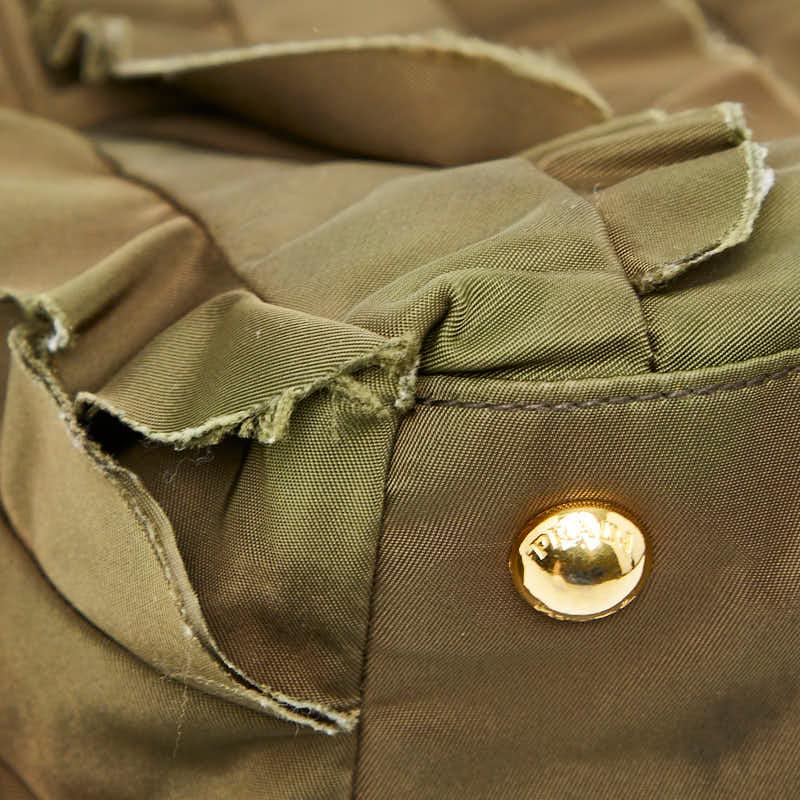 PRADA（プラダ） フリル ハンドバッグ トートバッグ BN1728 カーキ