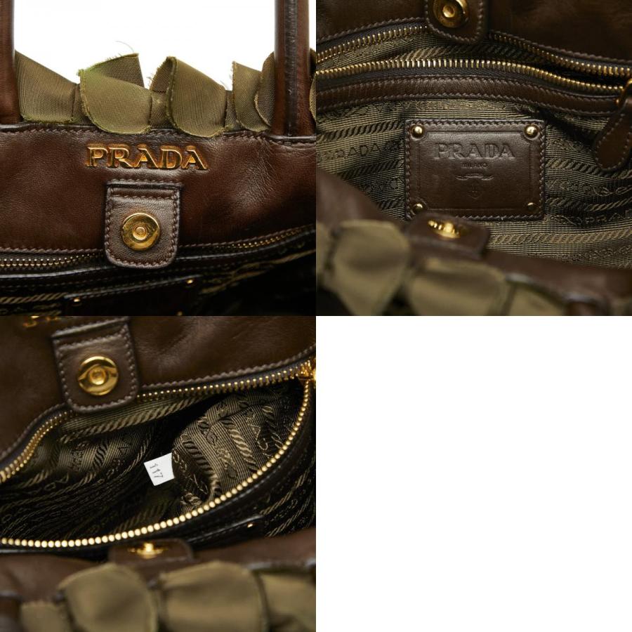 PRADA（プラダ） フリル ハンドバッグ トートバッグ BN1728 カーキ 