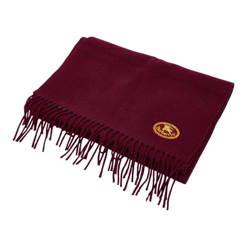 BURBERRY（バーバリー） ロゴ刺繍 マフラー ワインレッド ボルドー