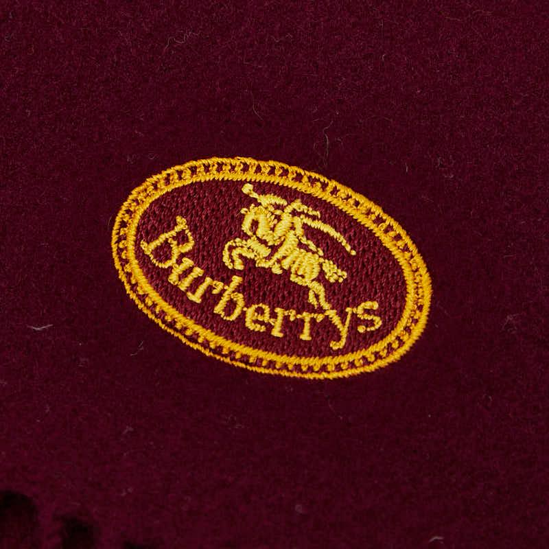 BURBERRY（バーバリー） ロゴ刺繍 マフラー ワインレッド ボルドー