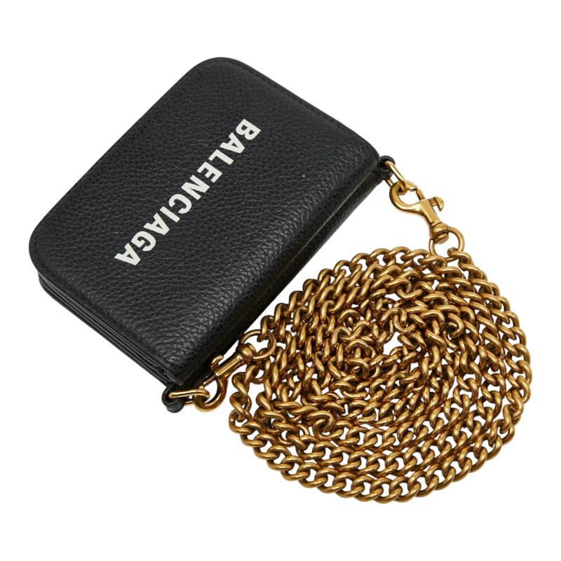 BALENCIAGA（バレンシアガ） チェーンミニウォレット 618145 ブラック