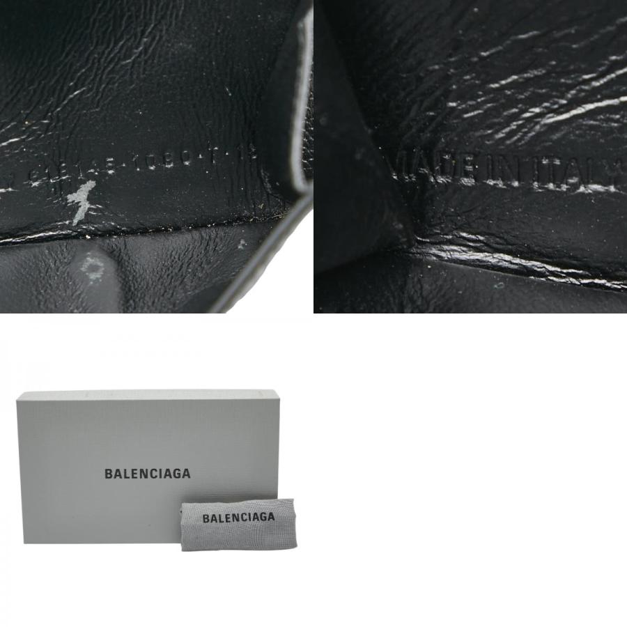 バレンシアガ チェーンミニウォレット 618145 レザー レディース BALENCIAGA 【228-41803】 BALENCIAGA（バレンシアガ） チェーンミニウォレット 618145 ブラック