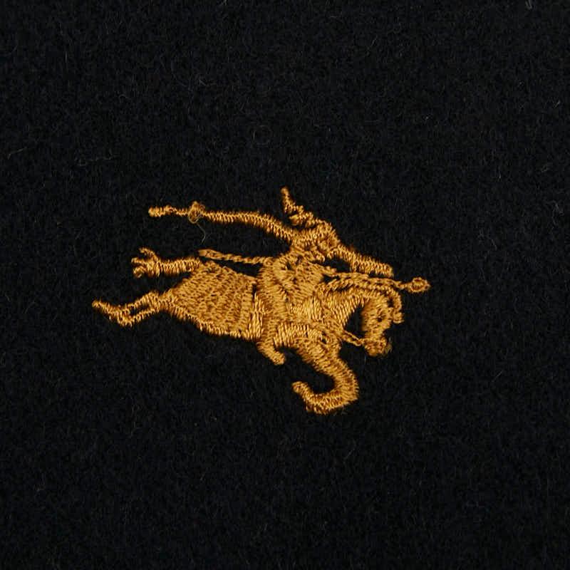 BURBERRY（バーバリー） シャドーホース刺繍 マフラー ブラック