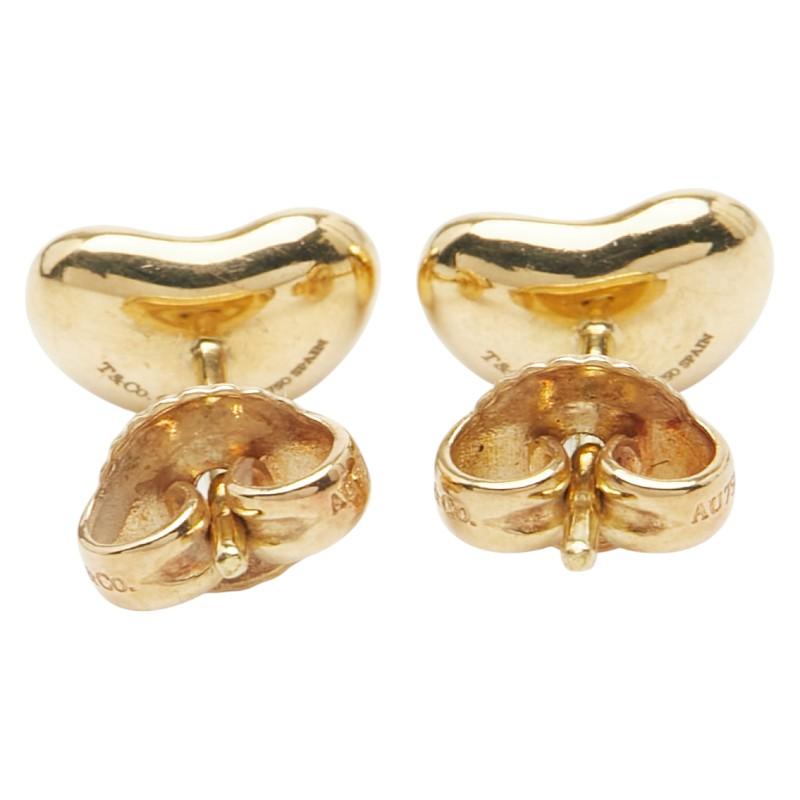 Tiffany & Co. ゴールド スタッドピアス TIFFANY&Co.（ティファニー） ビーン スタッドピアス K18YG イエロー