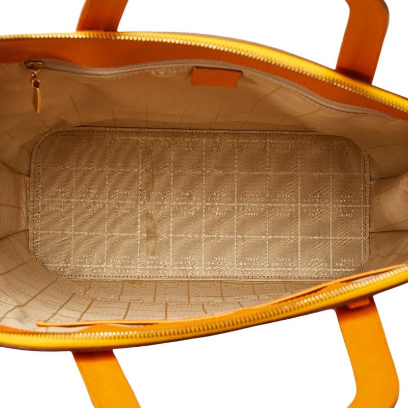 CELINE セリーヌ ハンドバッグ トートバッグ オレンジ レザー  