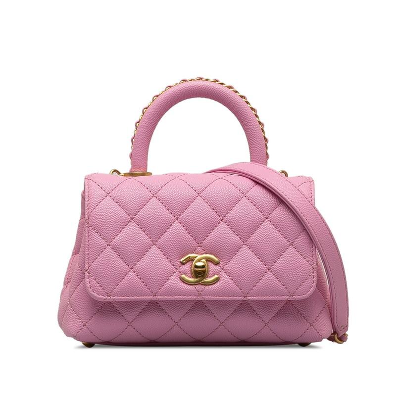 CHANEL（シャネル） マトラッセ ココマーク ココハンドル ハンドバッグ