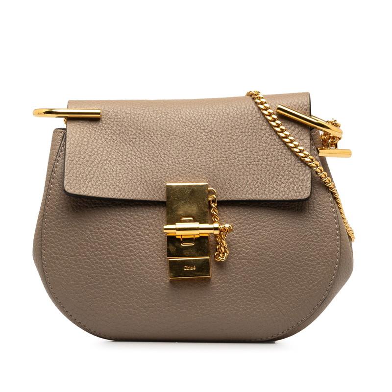 【美品】クロエ ドリュー チェーンショルダーバッグ ベージュ ゴールド Chloe（クロエ） ドリュー チェーンショルダーバッグ ベージュ