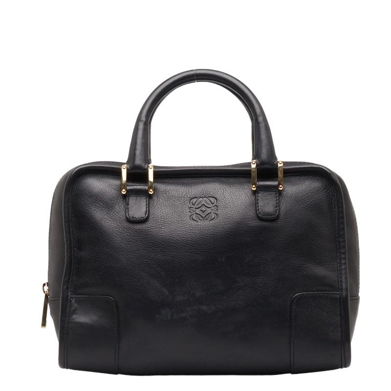 LOEWE ロエベ ハンドバッグ アマソナ28 黒 ブラック ロエベ] 新同ロエベ・LOEWE ハンドバッグ アマソナ28 黒 カーフ