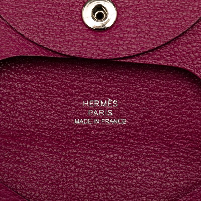 エルメス バスティア ケース 小銭入れ ローズ パープル シェーブル レディース HERMES 【中古】 HERMES（エルメス） バスティア コインケース 小銭入れ ローズ