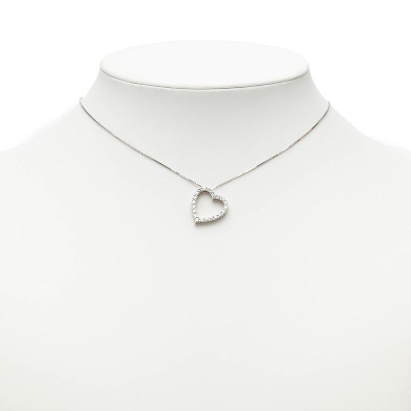グッチ ハート モチーフ ダイヤモンド ペンダントネックレス K18WG ホワイトゴールド レディース GUCCI 【中古】_6