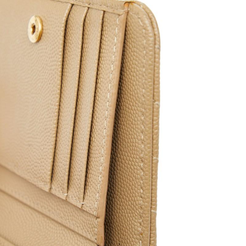 YSL ベージュ 二つ折り財布 イヴサンローラン SAINT LAURENT ベージュ 二つ折り財布 イヴ・サンローラン 財布