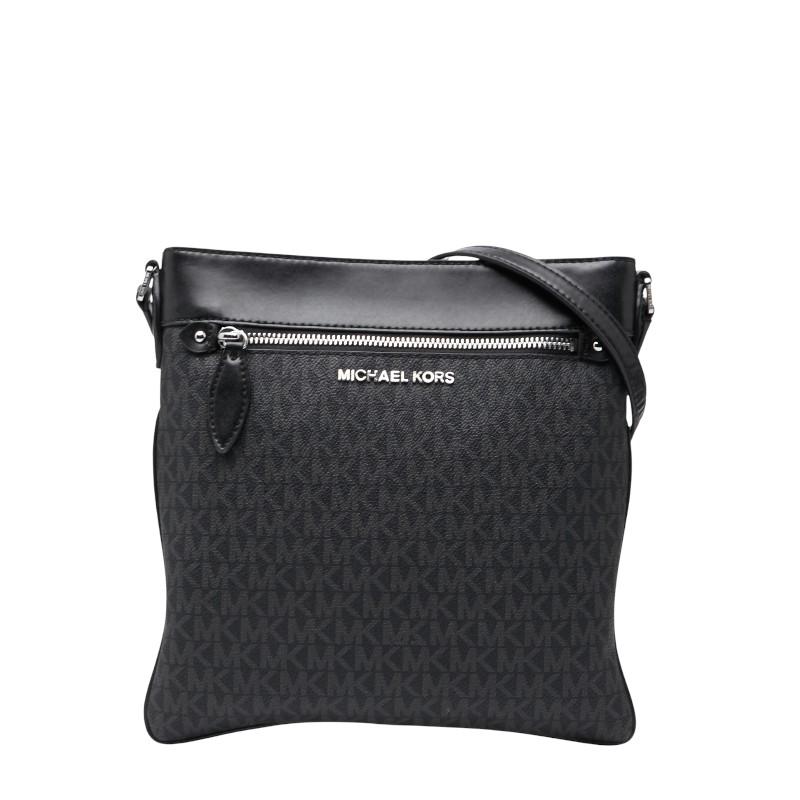 マイケルコース シグネチャー コニーショルダーバッグ 斜め掛け ブラック PVC レディース Michael Kors 【中古】 MICHAEL KORS（マイケルコース） シグネチャー コニーショルダーバッグ