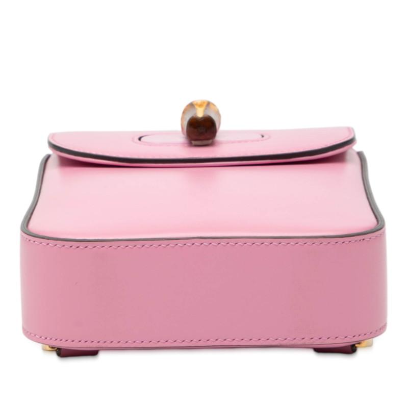 グッチ バンブー ミニ リュック バックパック 702106 ピンク レザー レディース GUCCI 【中古】_2