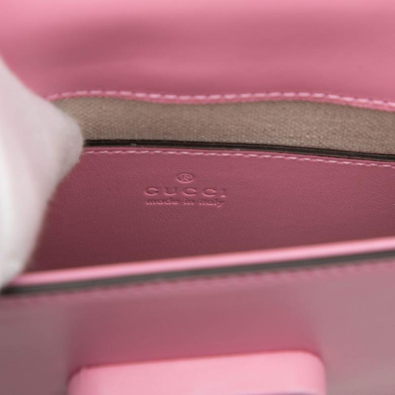 グッチ バンブー ミニ リュック バックパック 702106 ピンク レザー レディース GUCCI 【中古】_4