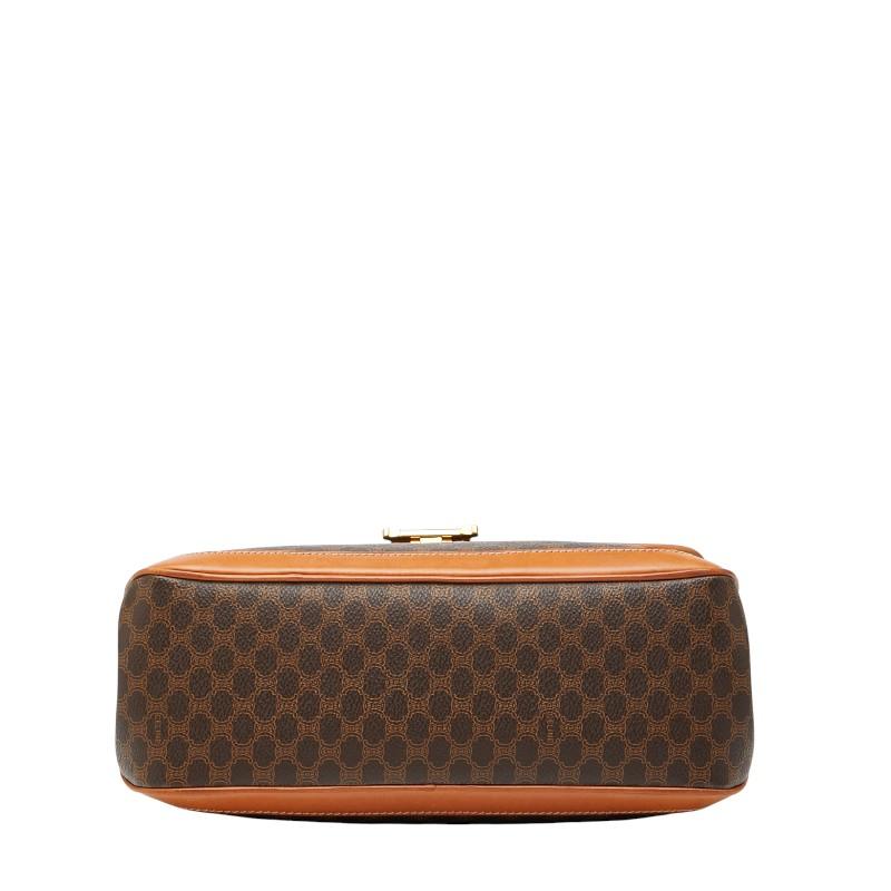 セリーヌ マカダム トップハンドル ハンドバッグ ブラウン PVC レザー レディース CELINE 【中古】 CELINE（セリーヌ） マカダム トップハンドル ハンドバッグ ブラウン