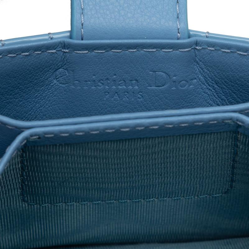 ディオール カナージュ カードケース 名刺入れ ブルー ゴールド
