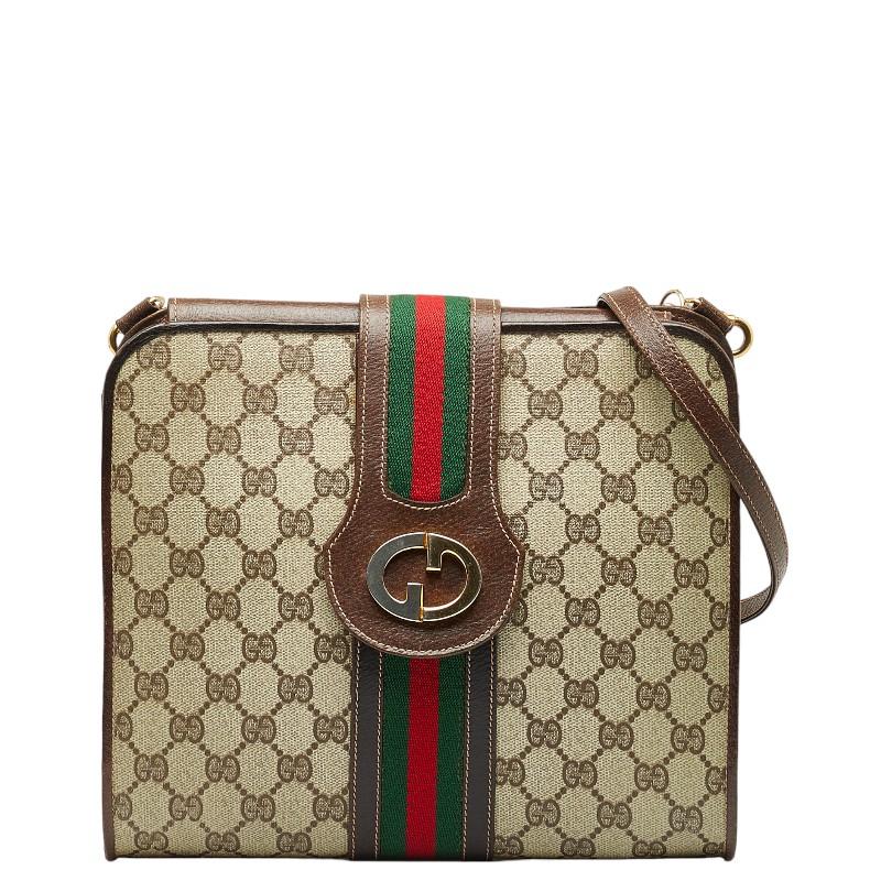 GUCCI グッチ GGプラス シェリーライン ショルダーバッグ ベージュ 