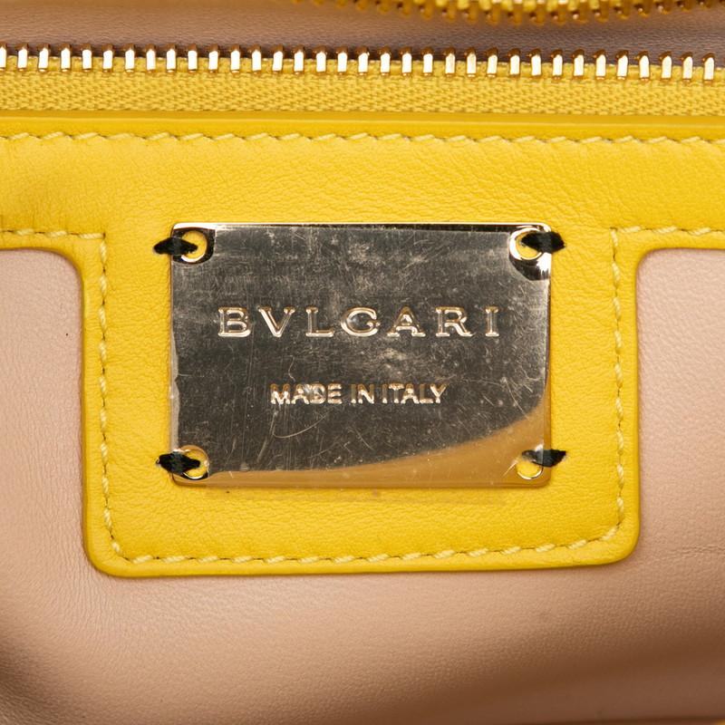 ブルガリ BVLGARI セルペンティ カボション ハンドバッグ バッグ レザー レディース イエロー系 【中古】 BVLGARI（ブルガリ） セルペンティ カボション チェーン ショルダー