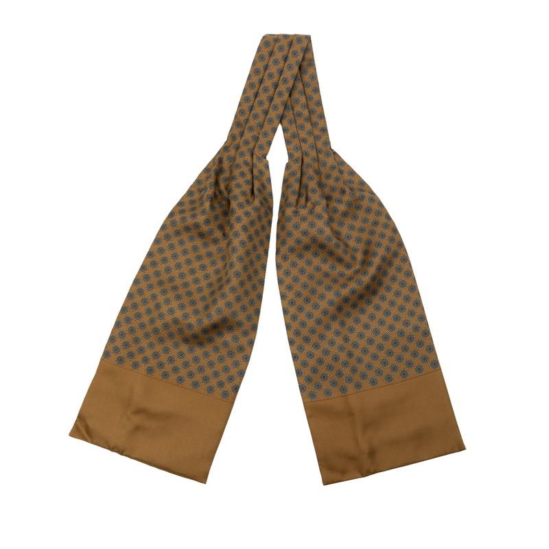 HERMES（エルメス） アスコットタイ 舵 モチーフ スカーフ カーキ