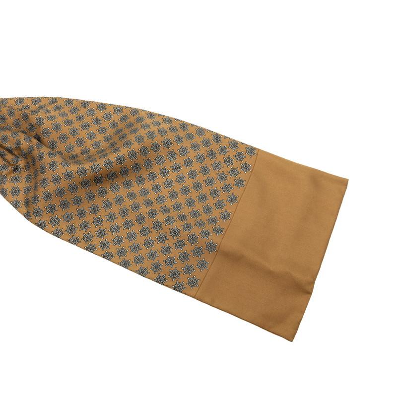 HERMES（エルメス） アスコットタイ 舵 モチーフ スカーフ カーキ